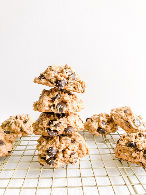 Chewy Vegan Almond Butter Chocolate Chip Cookies | Living Well With Nic