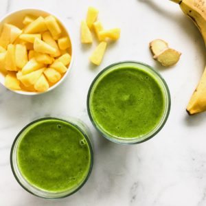 Morning Pineapple Ginger Green Smoothie | Living Well With Nic