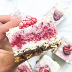 Raw Vegan Raspberry Coconut Bars | Living Well With Nic