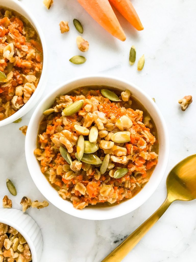 Carrot Cake Oatmeal | Living Well With Nic