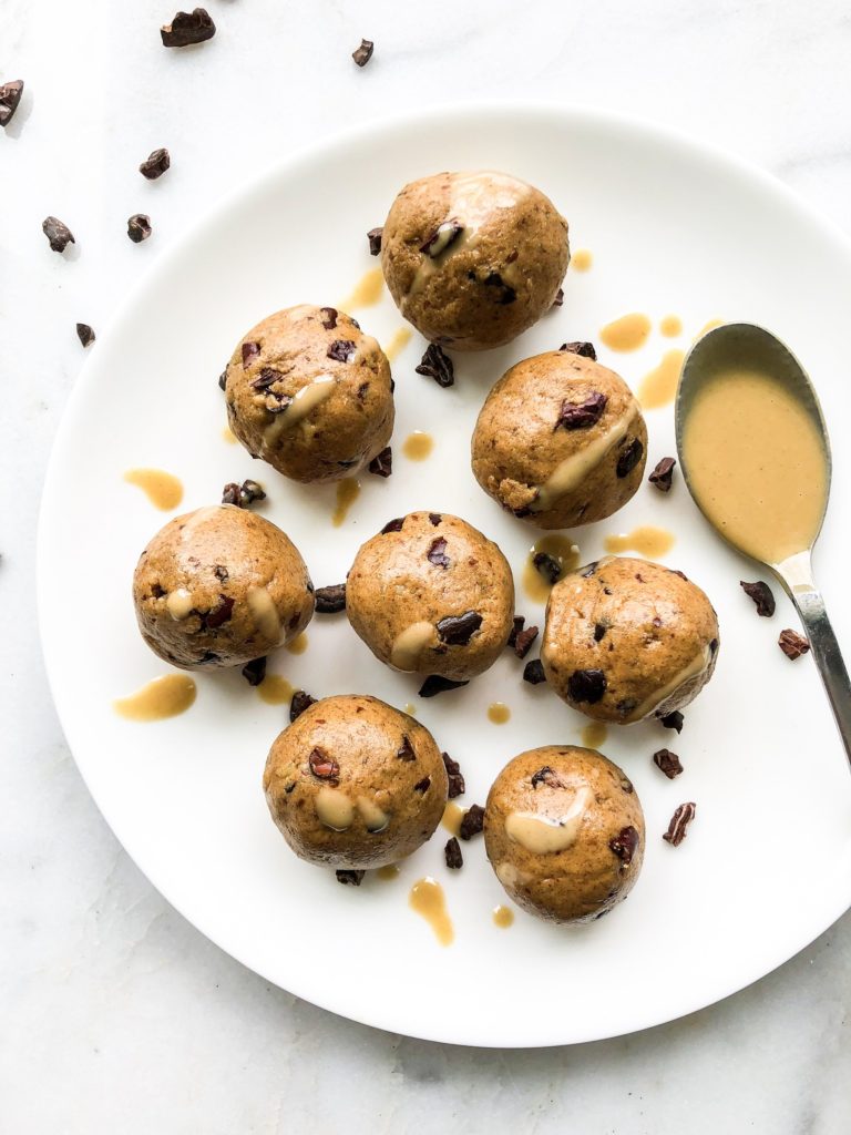 No Bake Almond Butter Tahini Bites | Living Well With Nic