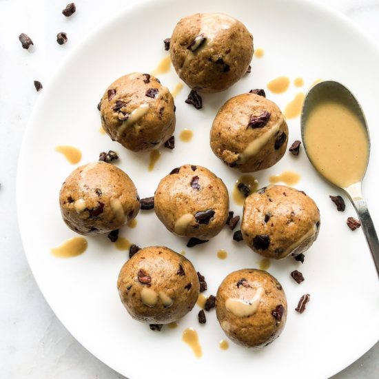 No Bake Almond Butter Tahini Bites | Living Well With Nic