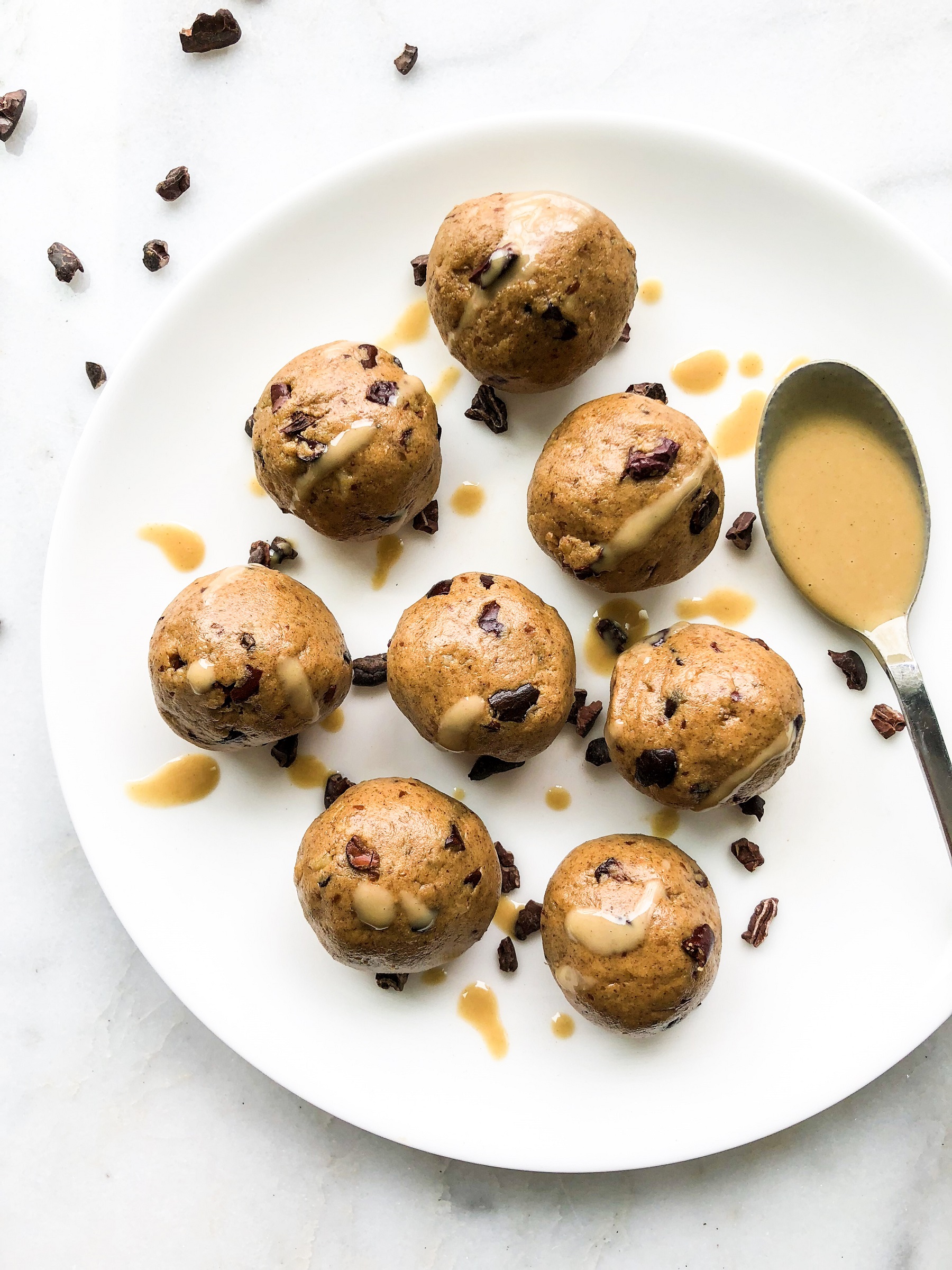 No Bake Almond Butter Tahini Bites | Living Well With Nic