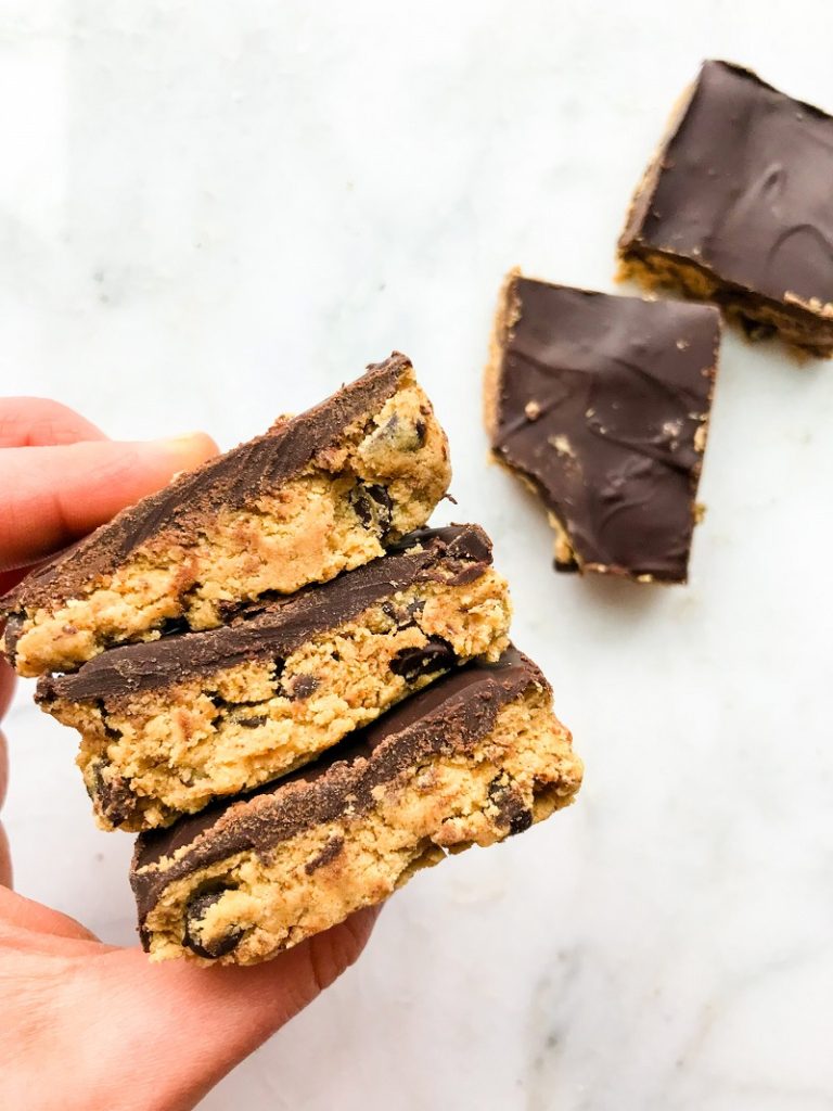 Raw Cookie Dough Bars | Living Well With Nic