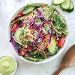 Spring Salad with Creamy Avocado Dressing | Living Well With NIc