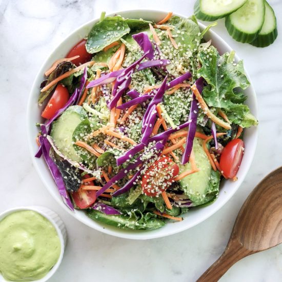 Spring Salad with Creamy Avocado Dressing | Living Well With NIc