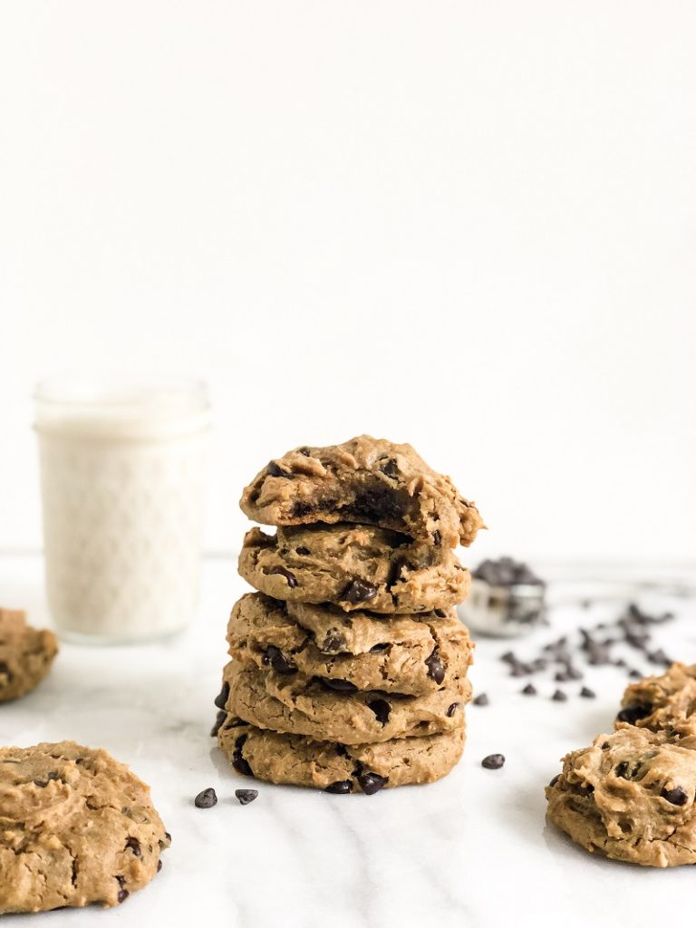Flourless Chickpea Peanut Butter Chocolate Chip Cookies | Living Well With Nic
