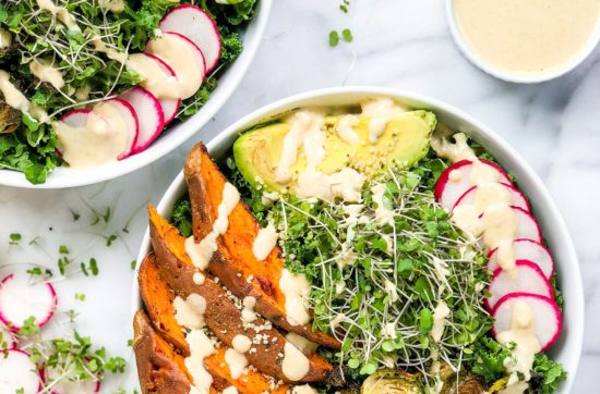 Sweet Potato Kale Bowl with Tahini Dressing | Living Well With Nic