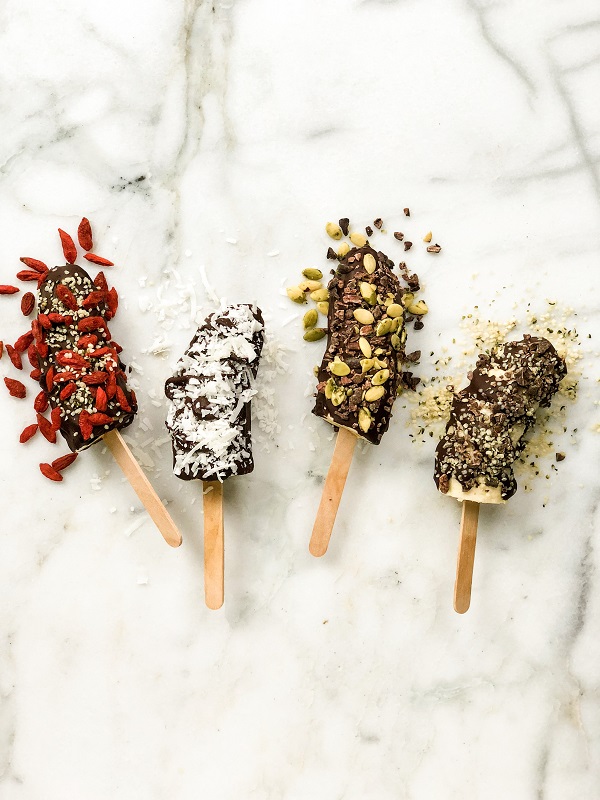 Chocolate Covered Banana Pops | Living Well With Nic