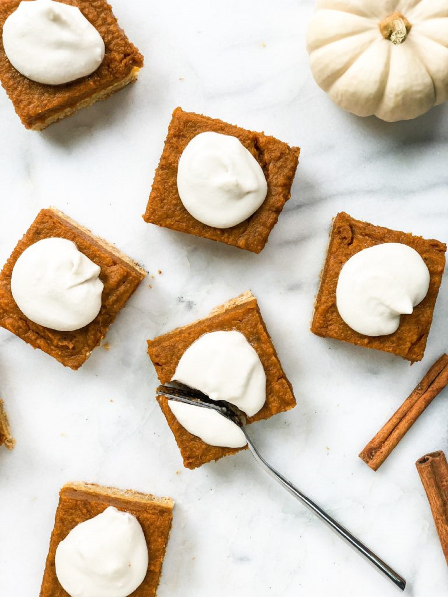 Vegan Pumpkin Pie Bars with Coconut Whipped Cream | Living Well With Nic