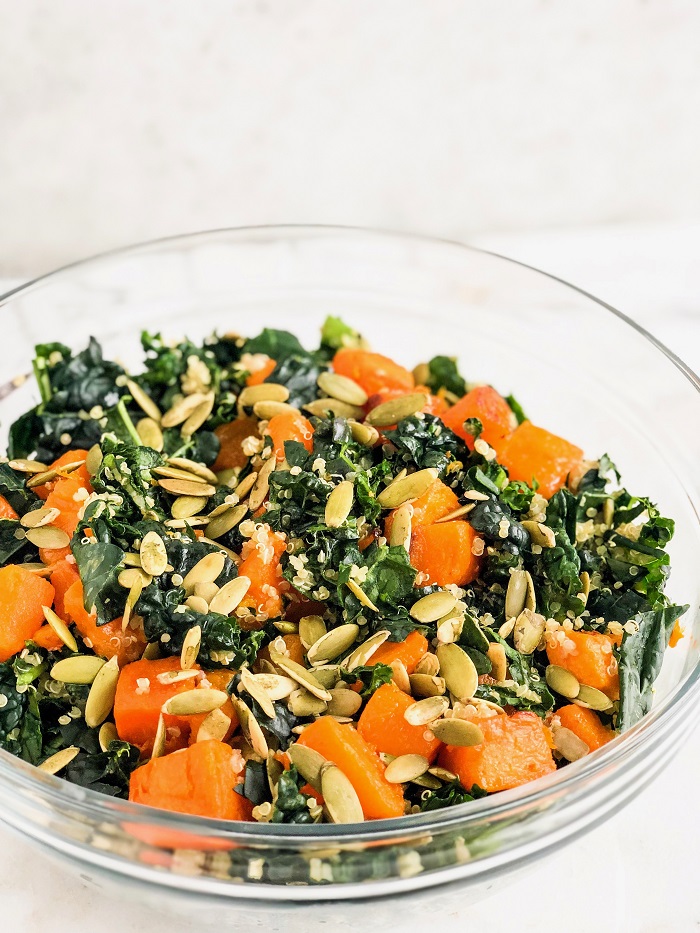 Butternut Squash Kale and Quinoa Salad