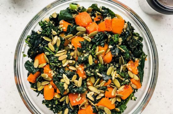 Warm Butternut Squash Kale and Quinoa Salad | Living Well With Nic