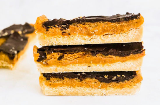 vegan almond butter twix bars