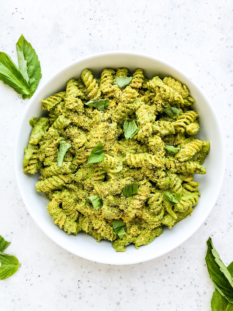 Creamy Vegan Pesto Pasta | Living Well With Nic