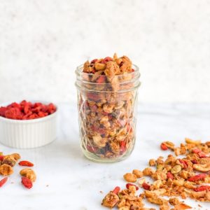 Grain-Free Almond Butter Protein Granola | Living Well With Nic