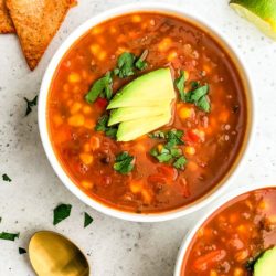 Vegan Black Bean Tortilla Soup | Living Well With Nic