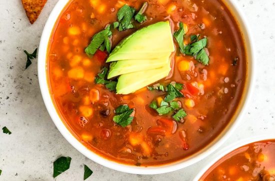 Vegan Black Bean Tortilla Soup | Living Well With Nic