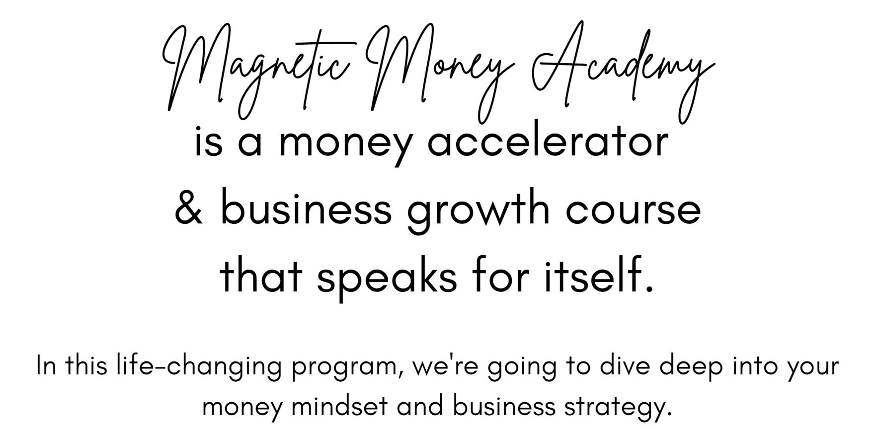 Magnetic Money Academy | Living Well With Nic